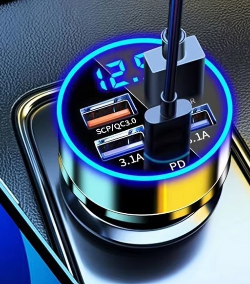 chargeur voiture allume cigare ports usb